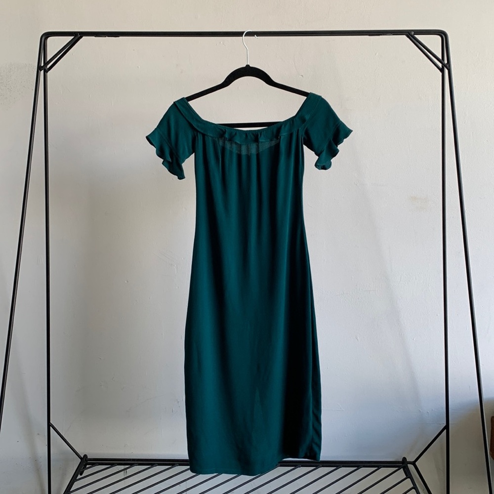 Reformation Emerald Green Cocktail Dress